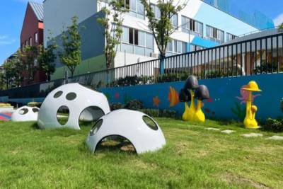 幼兒園玻璃鋼室外景觀互動裝置雕塑