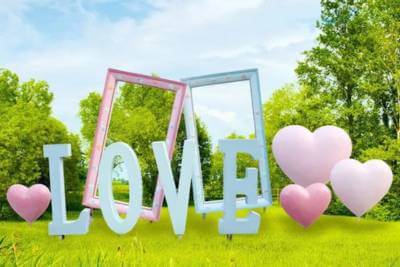 商業美陳互動性愛心love雕塑